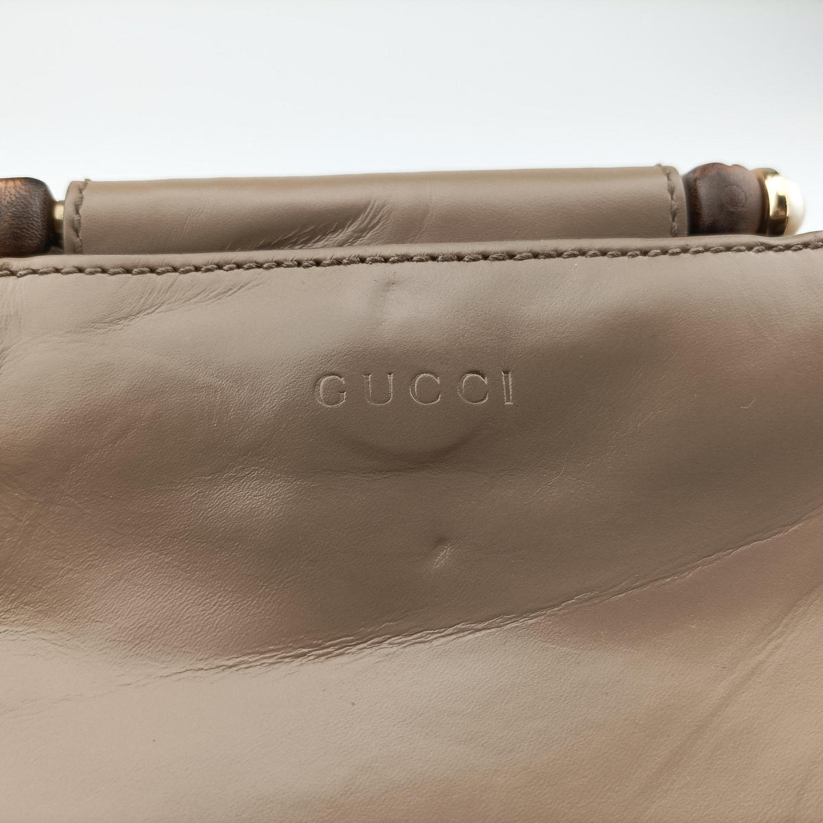 Bamboo Web Nymphaea Brown leather 470271 E024614976ニムフェア バンブー ウェブ ブラウン レザー 470271 E024614976