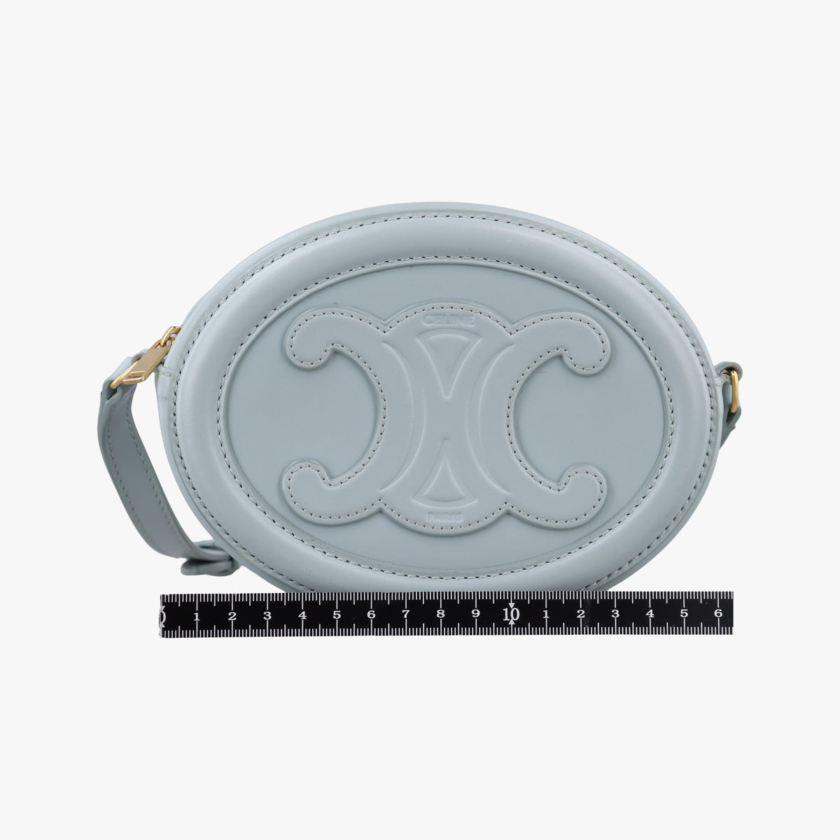 Oval Purse Cuir Triomphe Blue Leather W-SL-2262オーバルパース キュイル トリオンフ ブルー レザー W-SL-2262