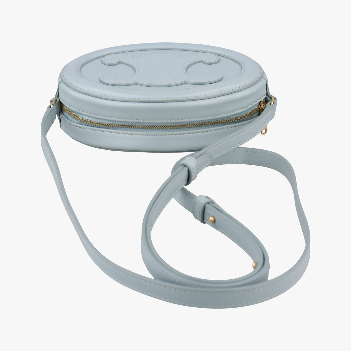 Oval Purse Cuir Triomphe Blue Leather W-SL-2262オーバルパース キュイル トリオンフ ブルー レザー W-SL-2262