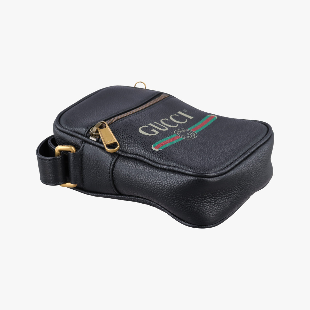 Print Messenger Black Leather 574803 G028991955プリントメッセンジャー ブラック レザー 574803 G028991955