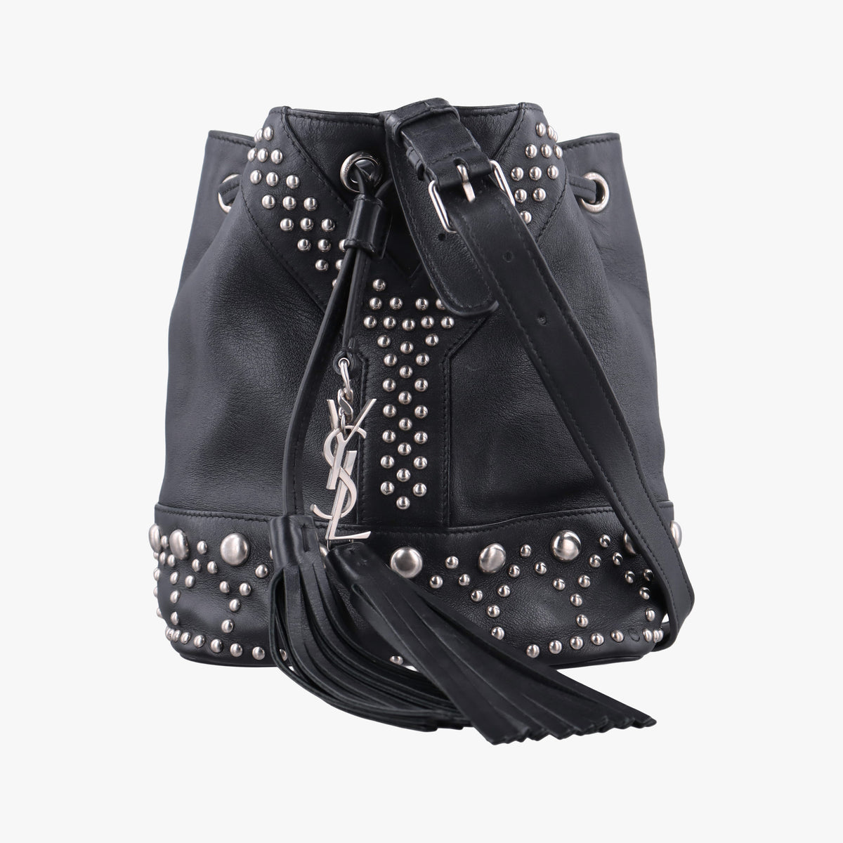 Y Studded Bucket Black Leather 454072 VLR454072.1116Y スタッズバケツ ブラック レザー 454072 VLR454072.1116