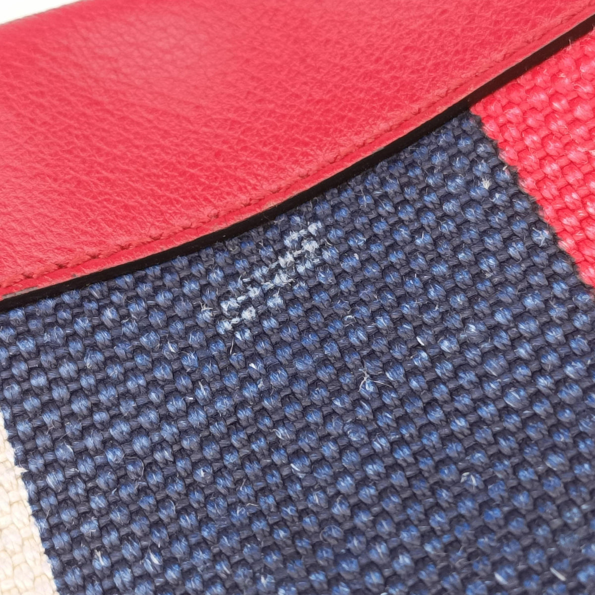 Print Blue×Red×Ivory canvas×leather 523781 F025232802プリント ブルー×レッド×アイボリー キャンバス×レザー 523781 F025232802