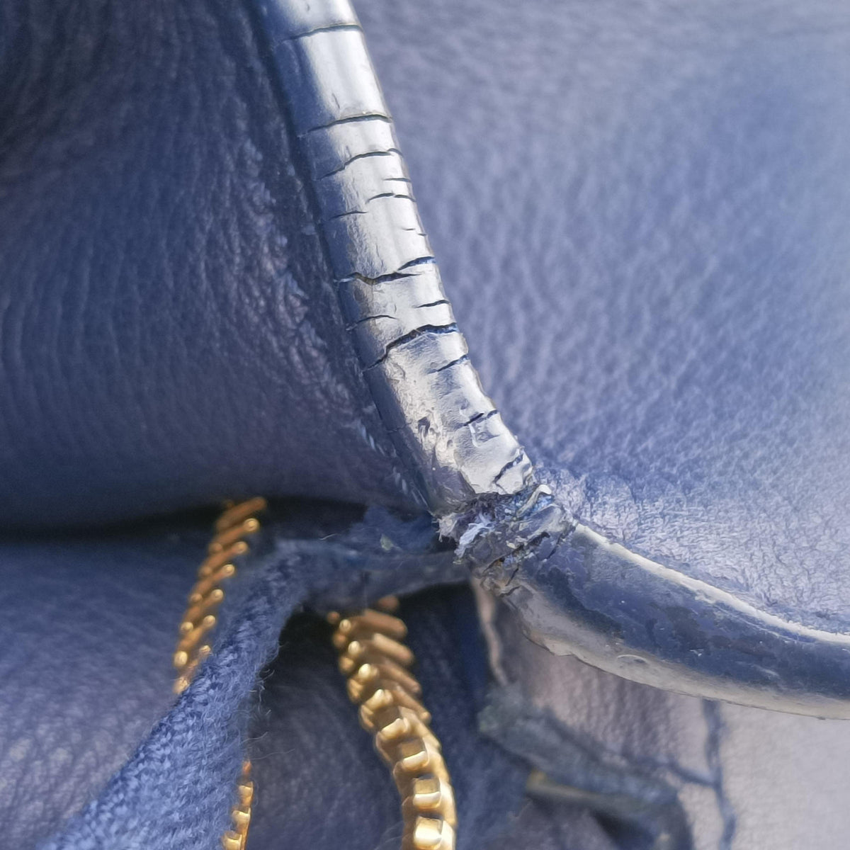Y Ligne Petit Cabas Blue Leather 311203 311203 213317Yライン プチカバス ブルー レザー 311203 311203 213317