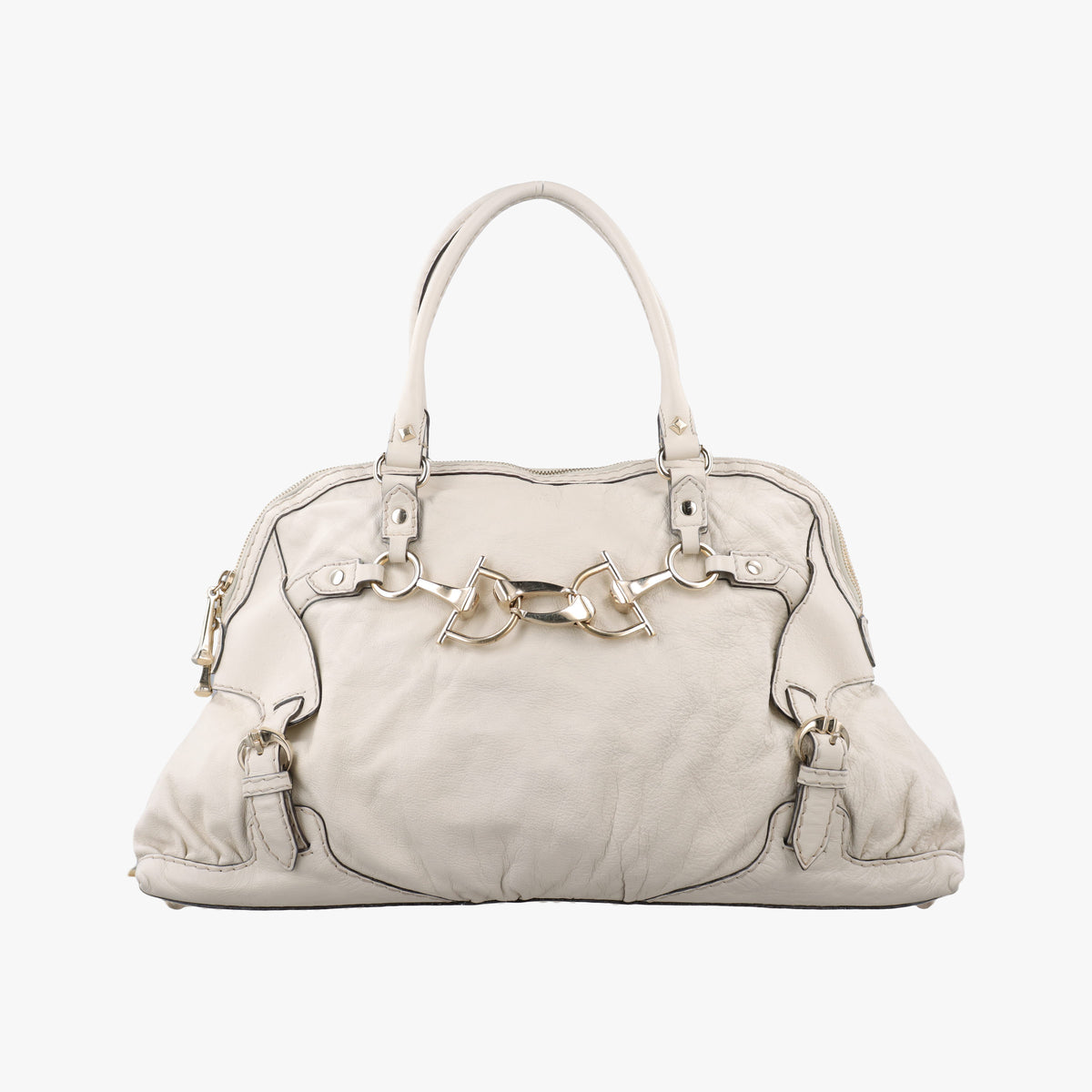 Horsebit Nail White Leather 189890 A2081946ホースビット ホワイト レザー 189890 A2081946