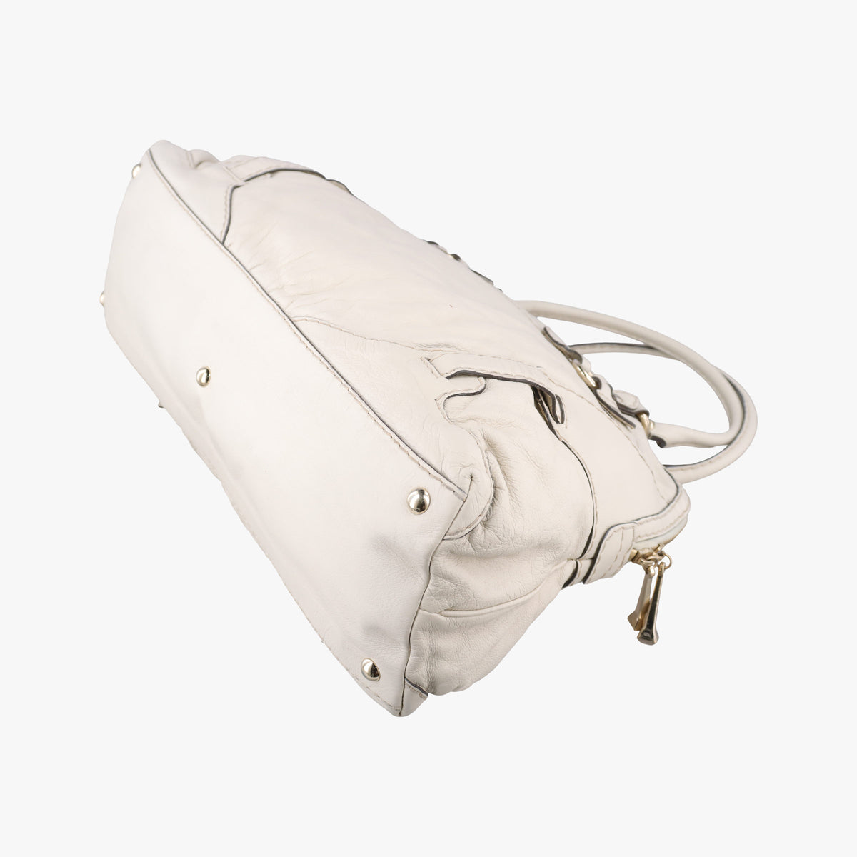 Horsebit Nail White Leather 189890 A2081946ホースビット ホワイト レザー 189890 A2081946