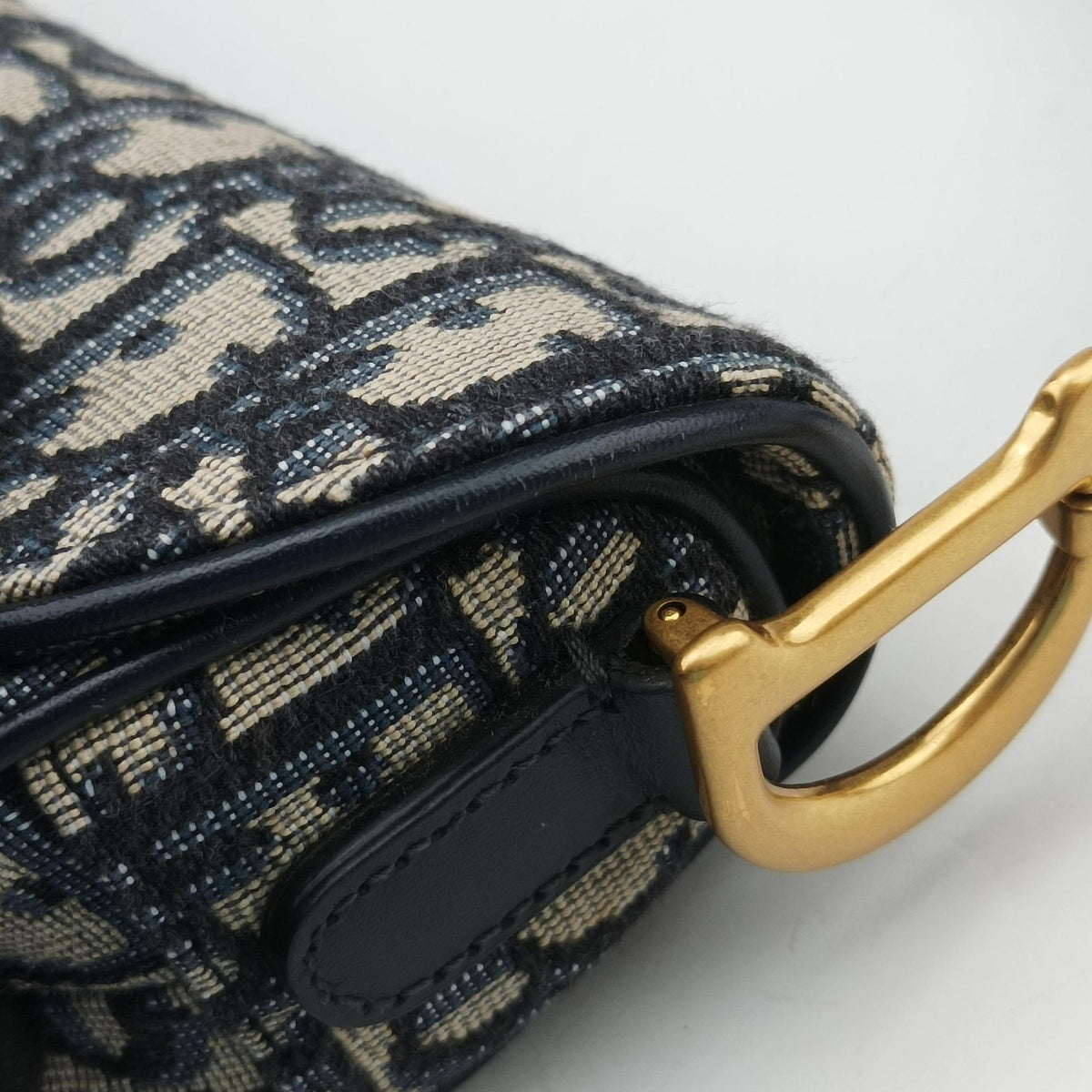Saddle Navy Jacquard × Leather 01-BO-0210 IC Chipサドル ネイビー ジャガード×レザー 01-BO-0210 ICチップ
