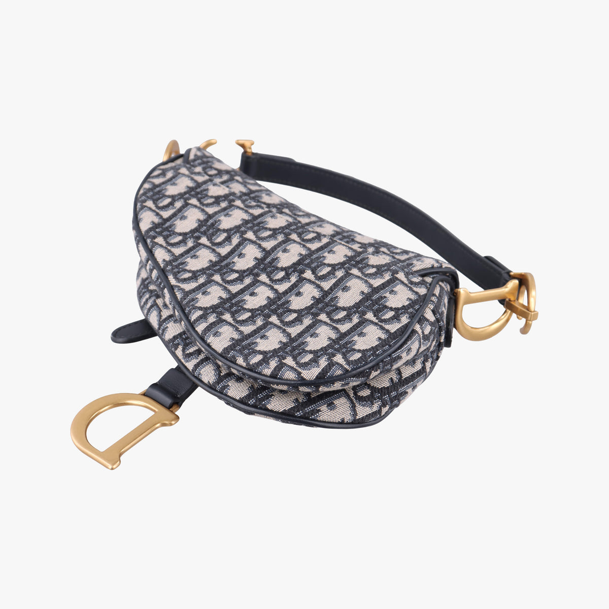 Saddle Navy Jacquard × Leather 01-BO-0210 IC Chipサドル ネイビー ジャガード×レザー 01-BO-0210 ICチップ