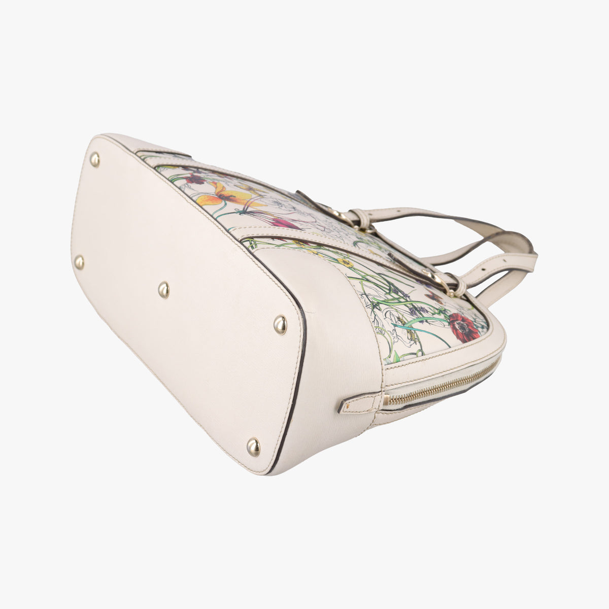 Nice Floral White Leather 309617 C015939087ニースフローラ アイボリー×マルチカラー レザー 309617 C015939087