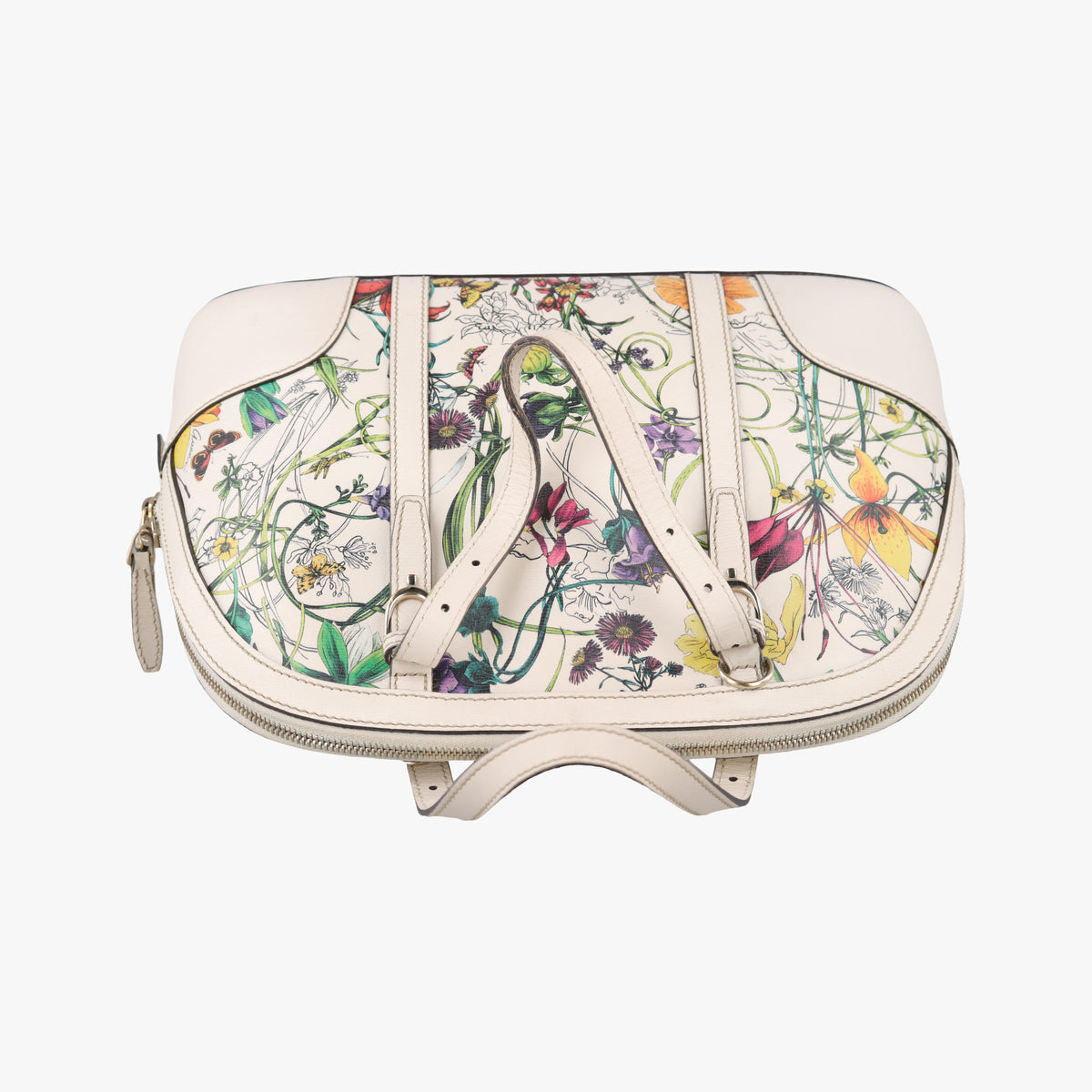 Nice Floral White Leather 309617 C015939087ニースフローラ アイボリー×マルチカラー レザー 309617 C015939087