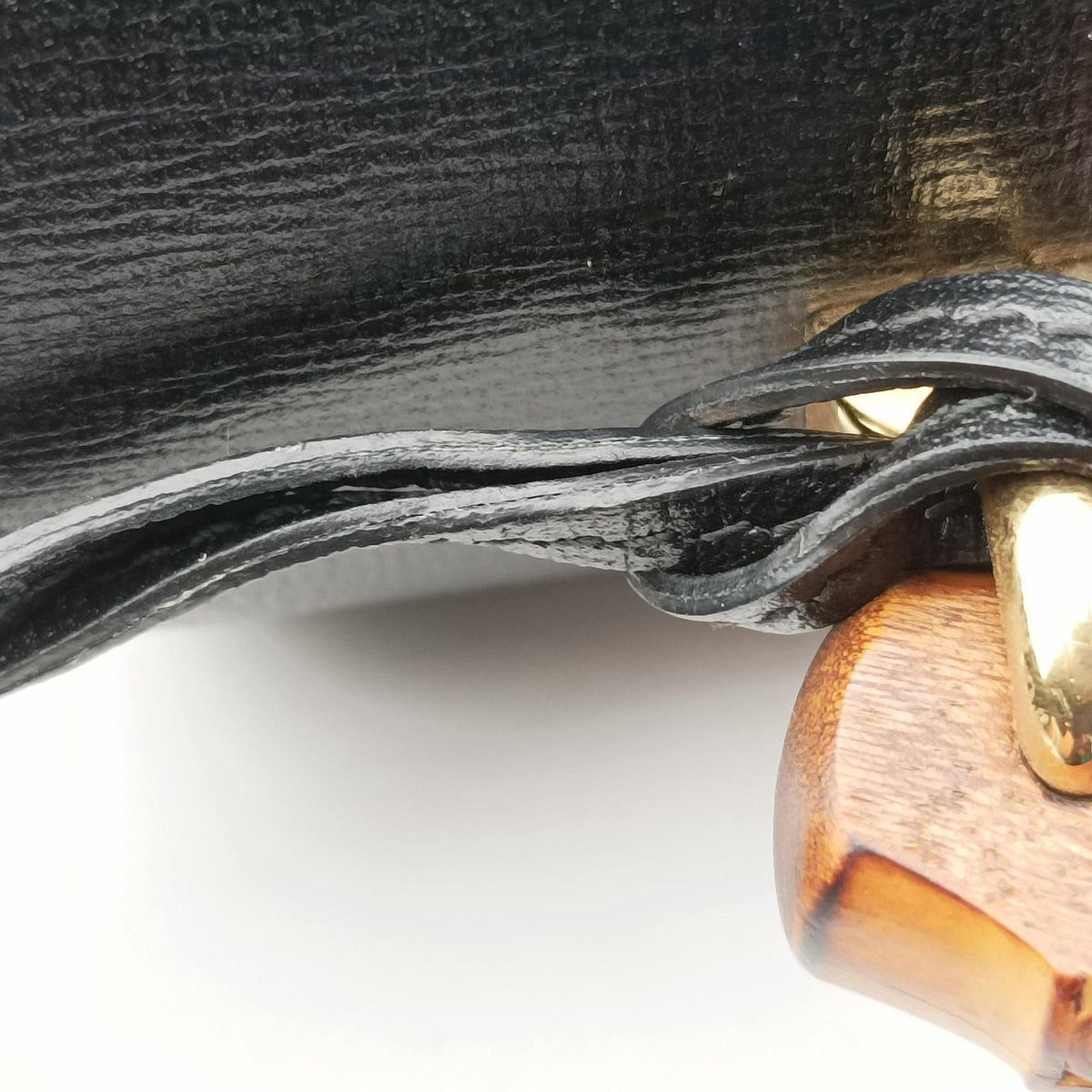 Padlock Bamboo Black Leather 603221 D031909744パドロック バンブー ブラック レザー 603221 D031909744