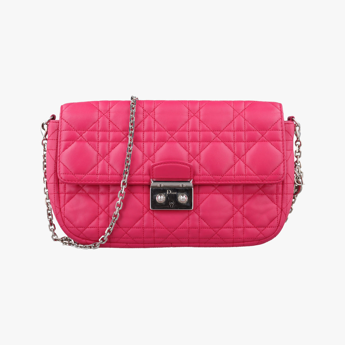 Miss Dior CANNAGE New Lock Rose lambskin 12-MA-1103ミス ディオール カナージュ ニューロック ローズ レッド ラムスキン 12-MA-1103