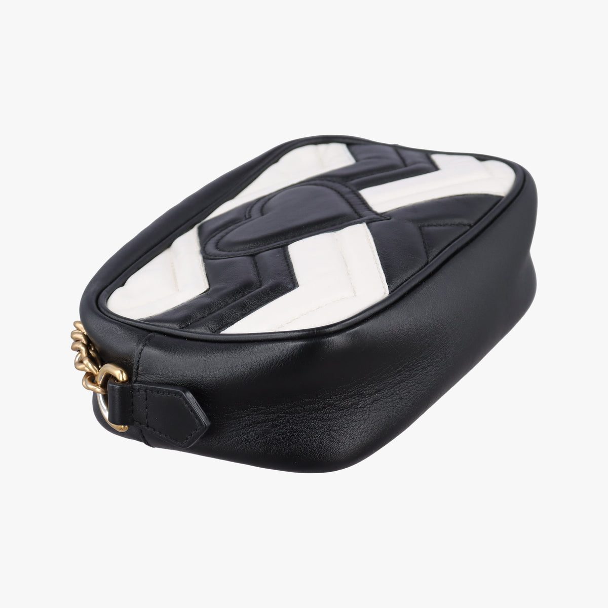 GG Marmont Black×white Leather 448065 H020759899GGマーモント ブラック×ホワイト レザー 448065 H020759899