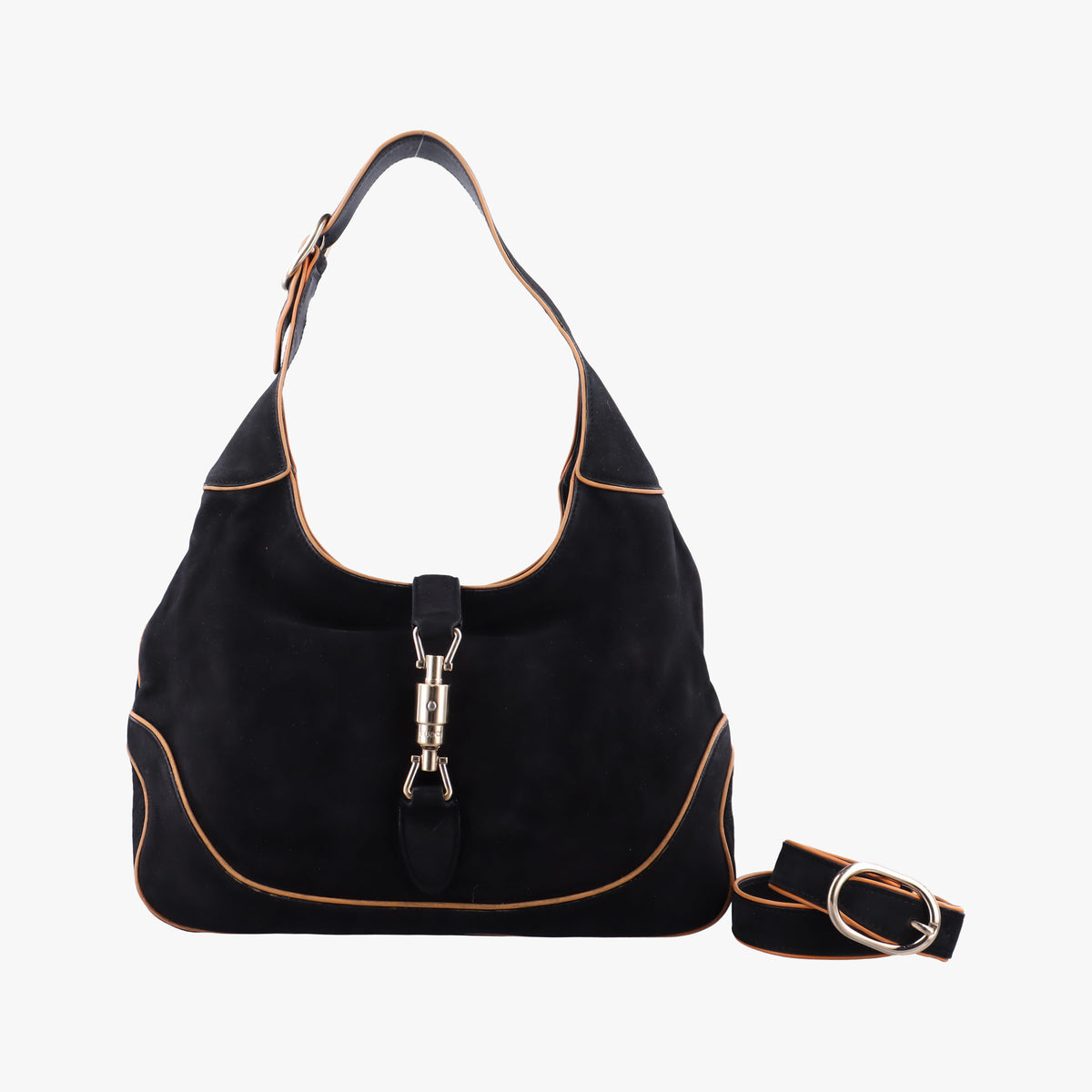 Jackie Flora Hobo Black Suede 277520 H010188801ニュージャッキー ブラック スエード 277520 H010188801