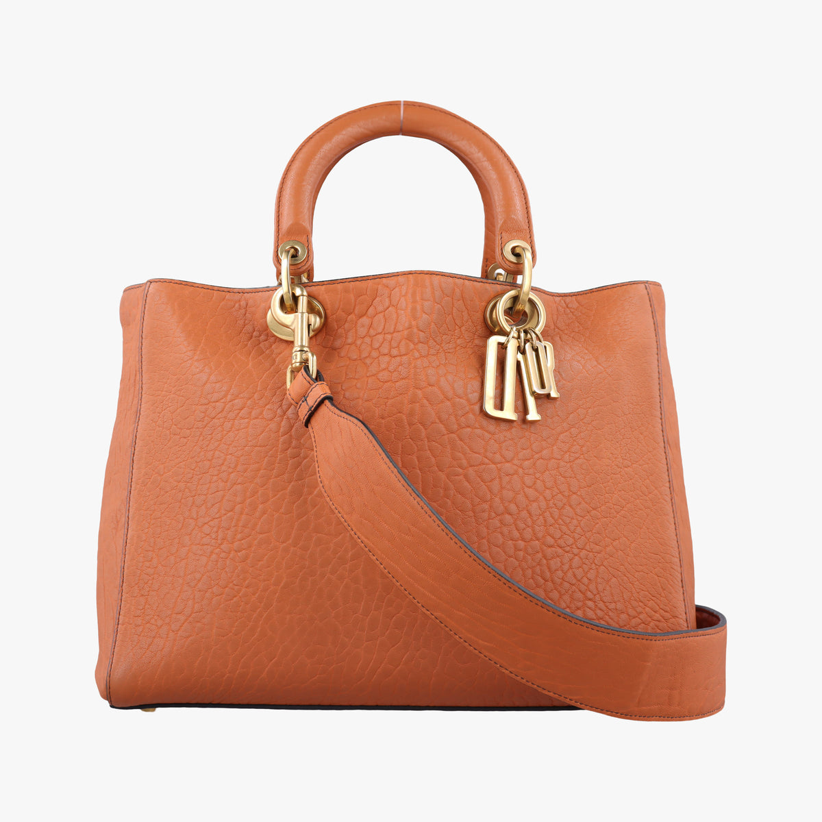 Lady Dior Orange Leather 01-BO-1107レディディオール オレンジ レザー 01-BO-1107