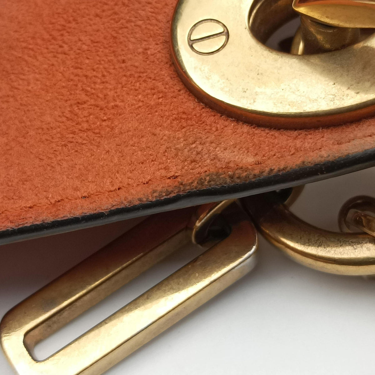 Lady Dior Orange Leather 01-BO-1107レディディオール オレンジ レザー 01-BO-1107
