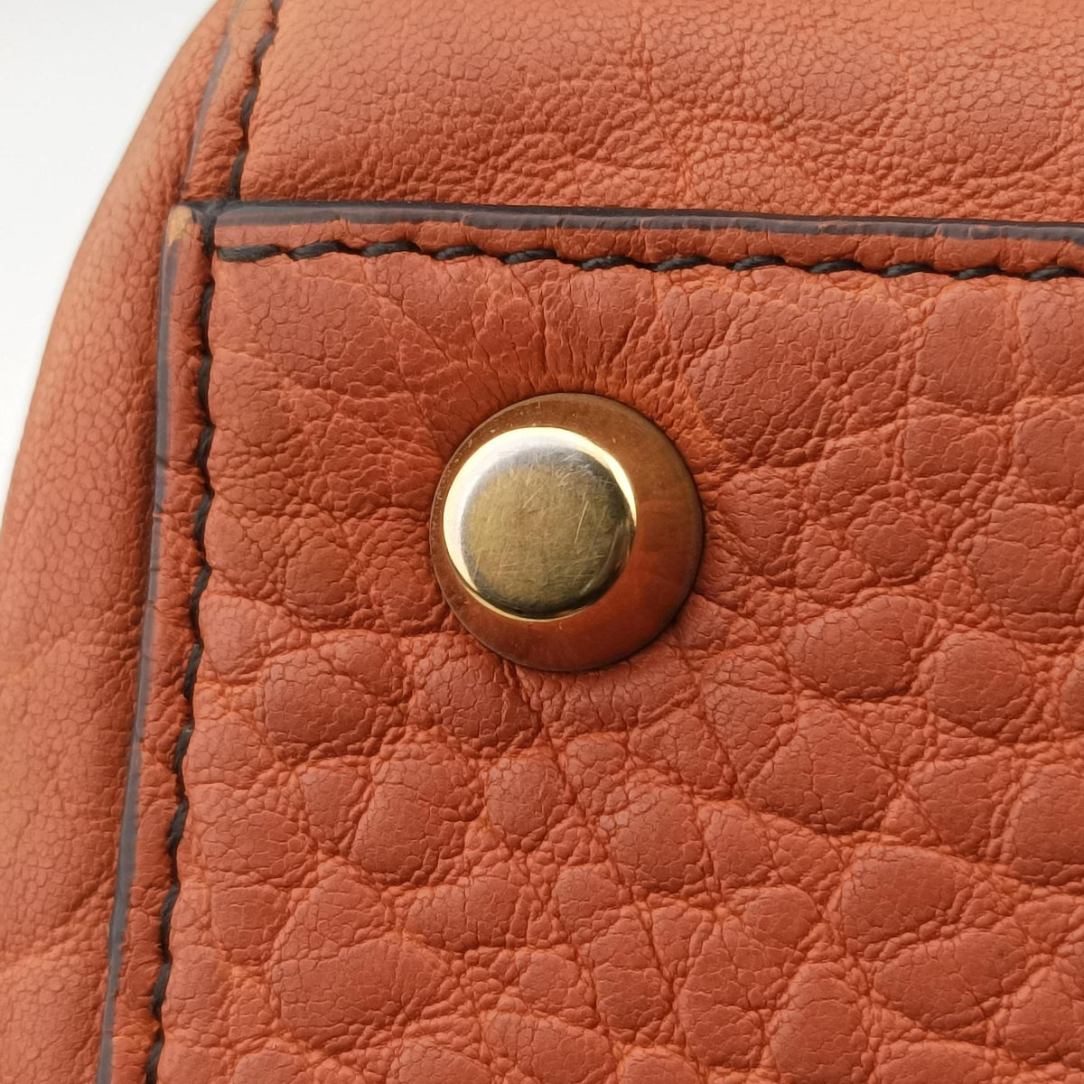 Lady Dior Orange Leather 01-BO-1107レディディオール オレンジ レザー 01-BO-1107