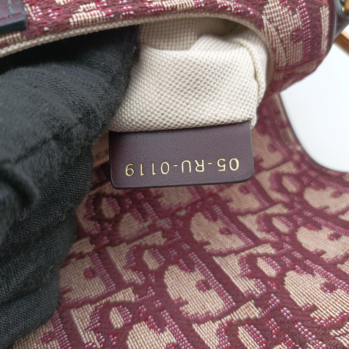 Saddle Burgundy jacquard × leather 05-RU-0119サドル ワインレッド ジャガード×レザー 05-RU-0119