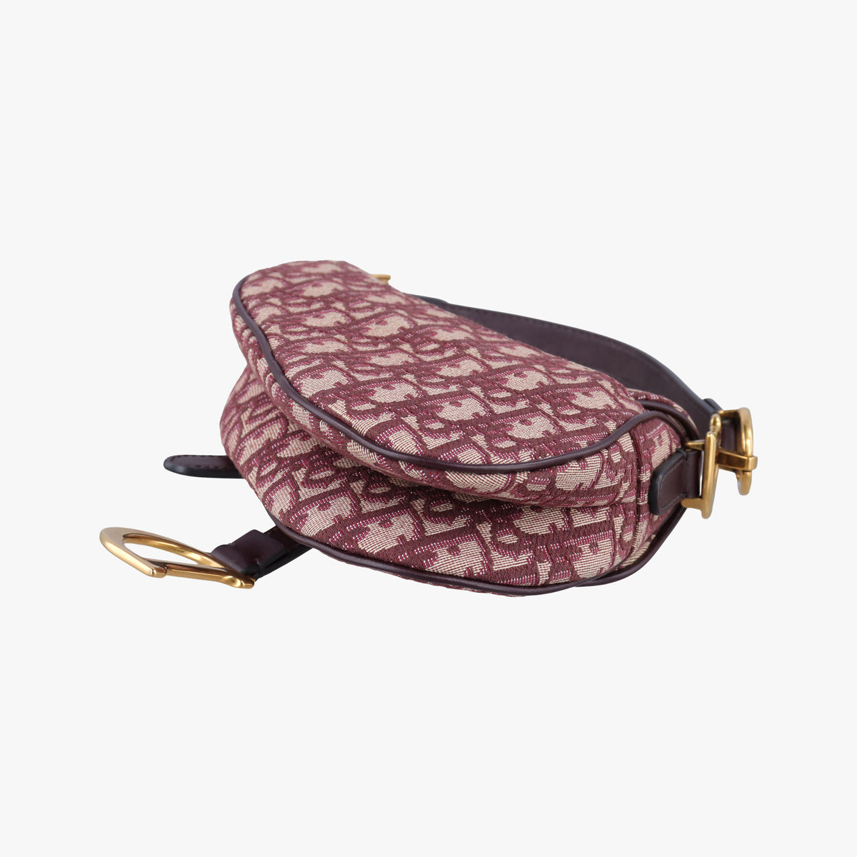 Saddle Burgundy jacquard × leather 05-RU-0119サドル ワインレッド ジャガード×レザー 05-RU-0119