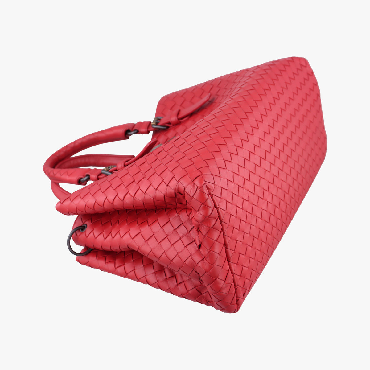 Roma Intrecciato Red lambskin B07424966Uローマ イントレチャート レッド ラムスキン B07424966U