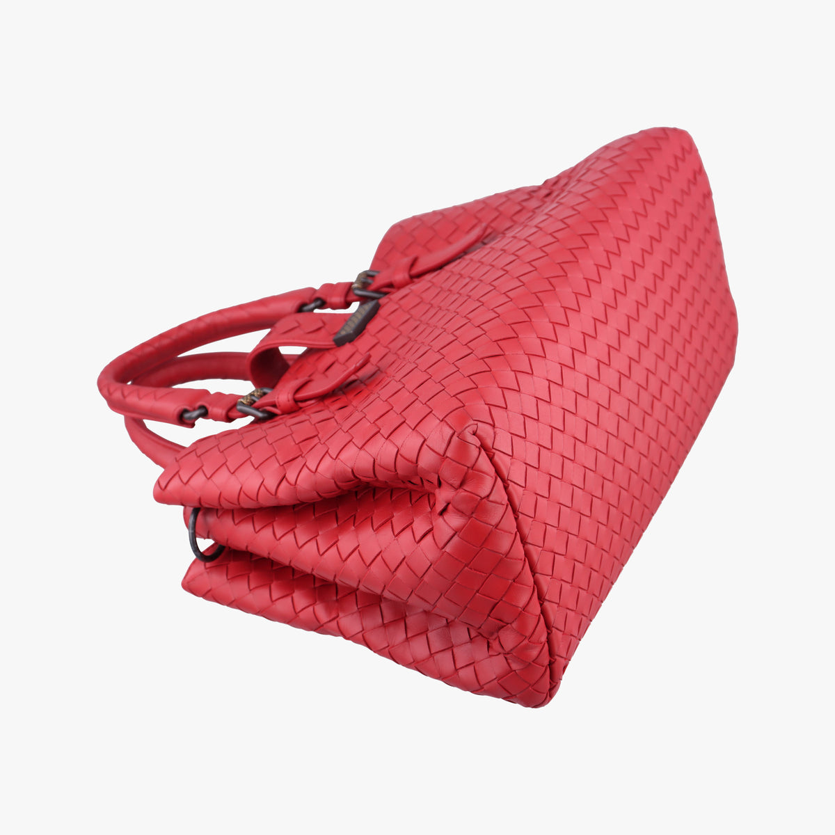 Roma Intrecciato Red lambskin B07424966Uローマ イントレチャート レッド ラムスキン B07424966U