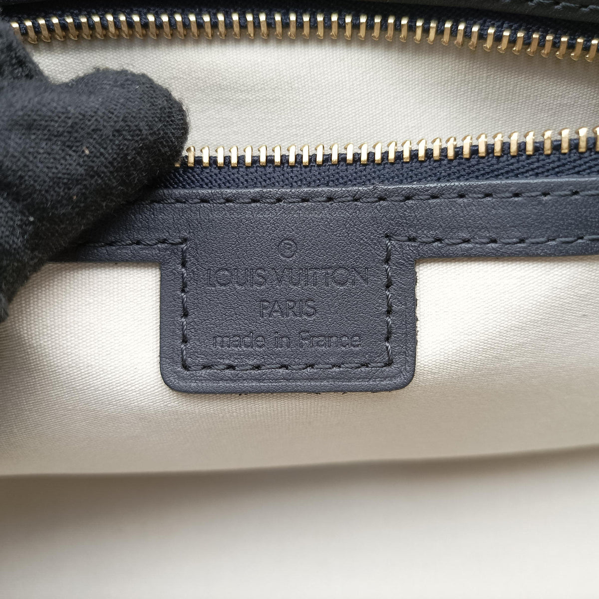 Monogram Mini Alma Long Navy × Gray Canvas × Leather M92303 MI1022モノグラム ミニ アルマ ロン ネイビー × グレー キャンバス×レザー M92303 MI1022