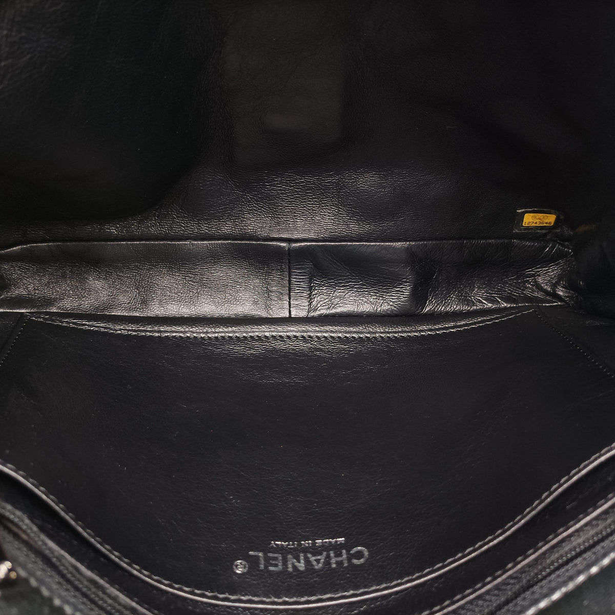 2.55 Classic Flap Black Leather A46213 127436462.55 クラシックフラップ ブラック レザー A46213 12743646