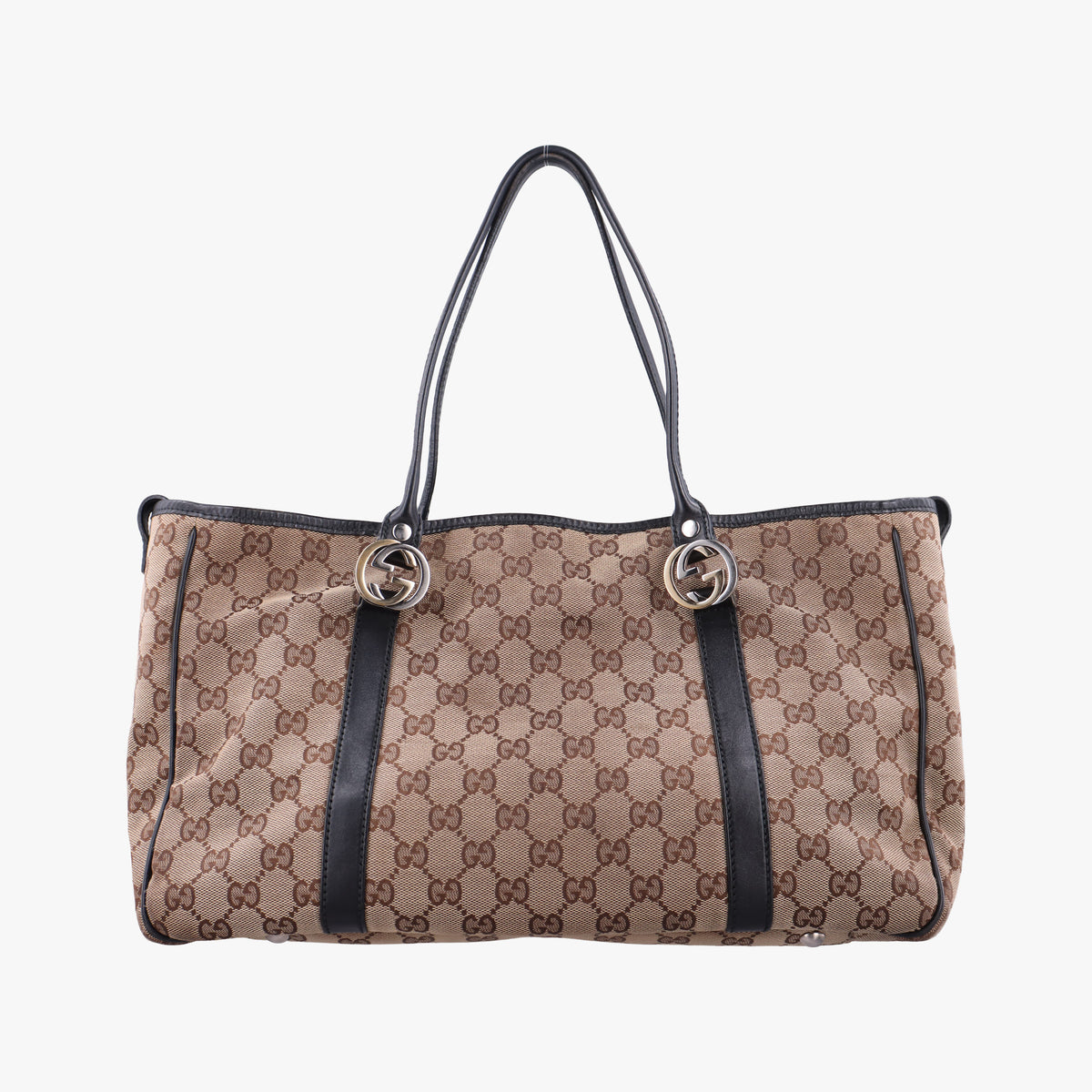 Guccissima GG Twins Beige × Black canvas×leather 232957 F5719323グッチシマ GGツインズ ベージュ×ブラック キャンバス 232957 F5719323