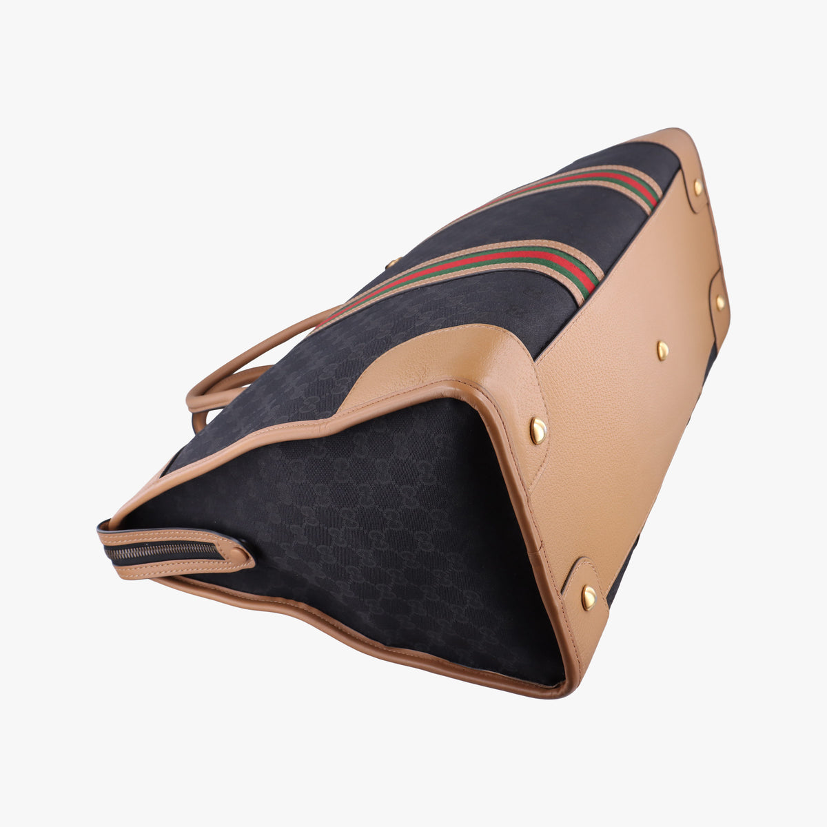 Ophidia Black×Brown canvas×leather 715773 H038963919オフィディア ブラック×ブラウン キャンバス×レザー 715773 H038963919