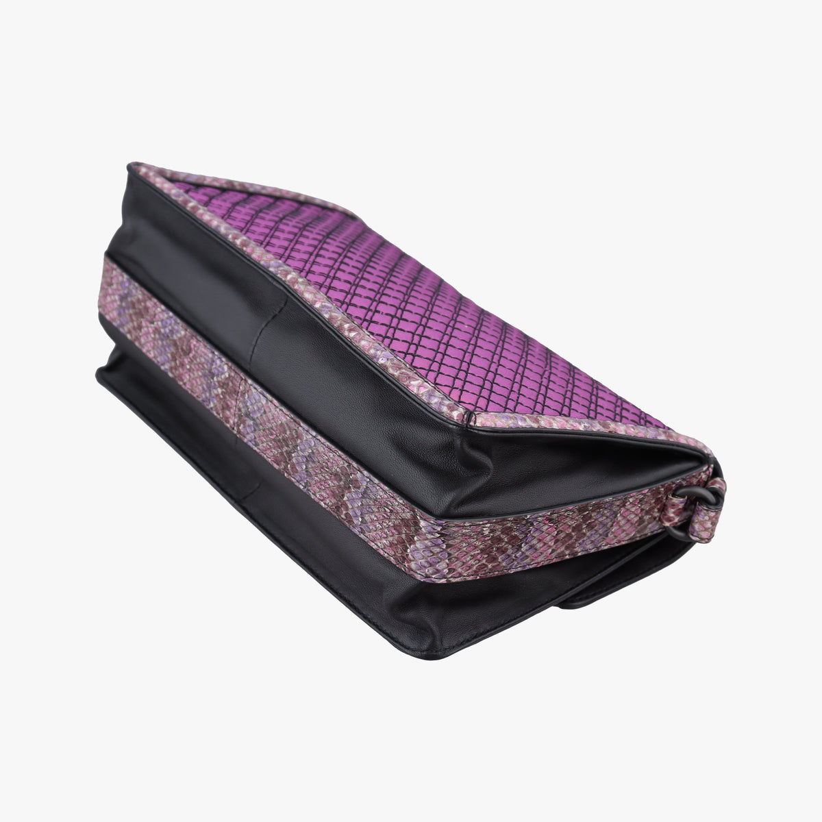 intrecciato Purple Series Leather x Snake skin B05776340D IC Chipイントレチャート パープル系 レザー×パイソン B05776340D ICチップ