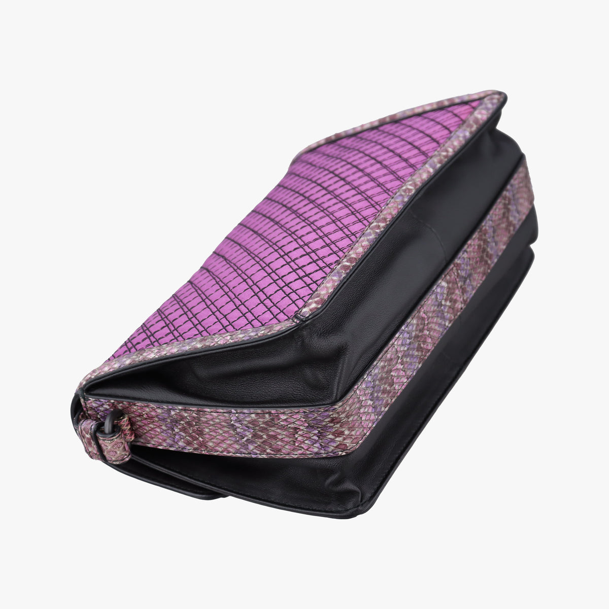 intrecciato Purple Series Leather x Snake skin B05776340D IC Chipイントレチャート パープル系 レザー×パイソン B05776340D ICチップ