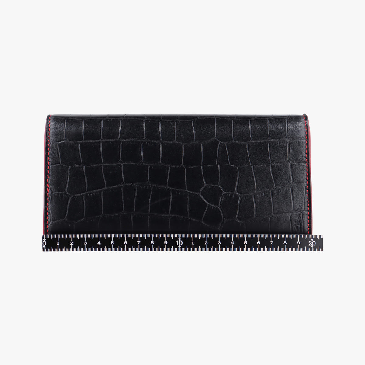 Crocodile Embossed Skull Black Leather 414659.436430クロコダイル スカル ブラック レザー 414659.436430