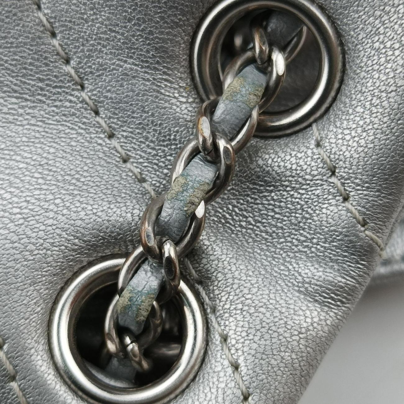 シャネル Chanel ショルダーバッグ レディース スタッドウォーズ バケット シルバー レザー A91958 24865854