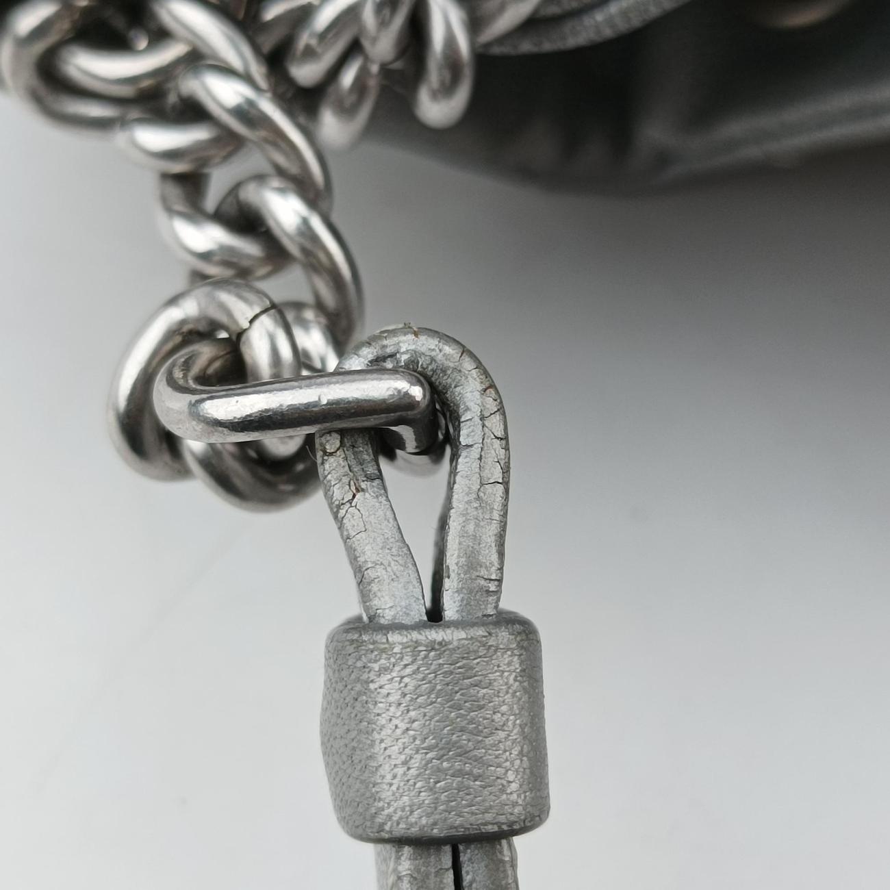 シャネル Chanel ショルダーバッグ レディース スタッドウォーズ バケット シルバー レザー A91958 24865854