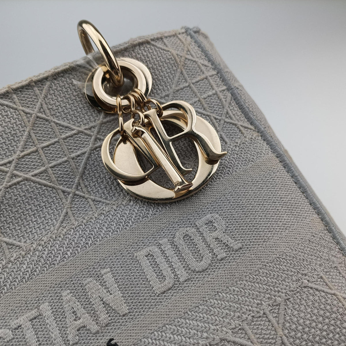 Lady Dior D-lite Grey Jacquard 50-MA-0280レディディオール D-lite グレー ジャガード 50-MA-0280