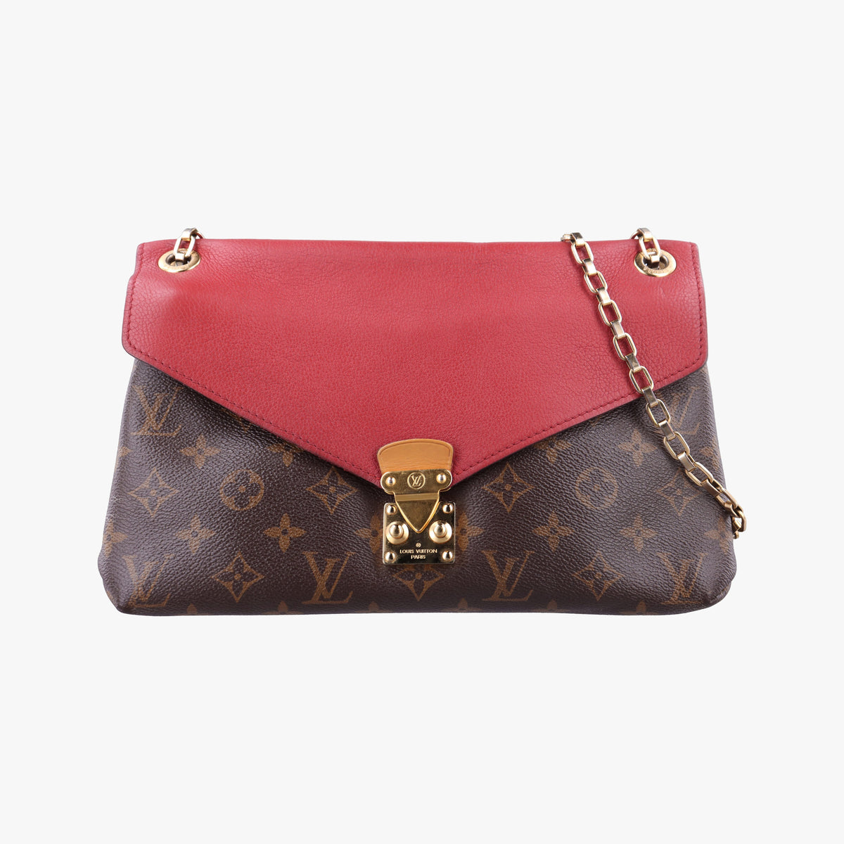 PALLAS Chain Brown×CERISE Monogram Canvas×calf leather M41201 CA2117 IC Chipパラス チェーン モノグラム/ブラウン×スリーズ モノグラムキャンバス×カーフレザー M41201 CA2117 ICチップ
