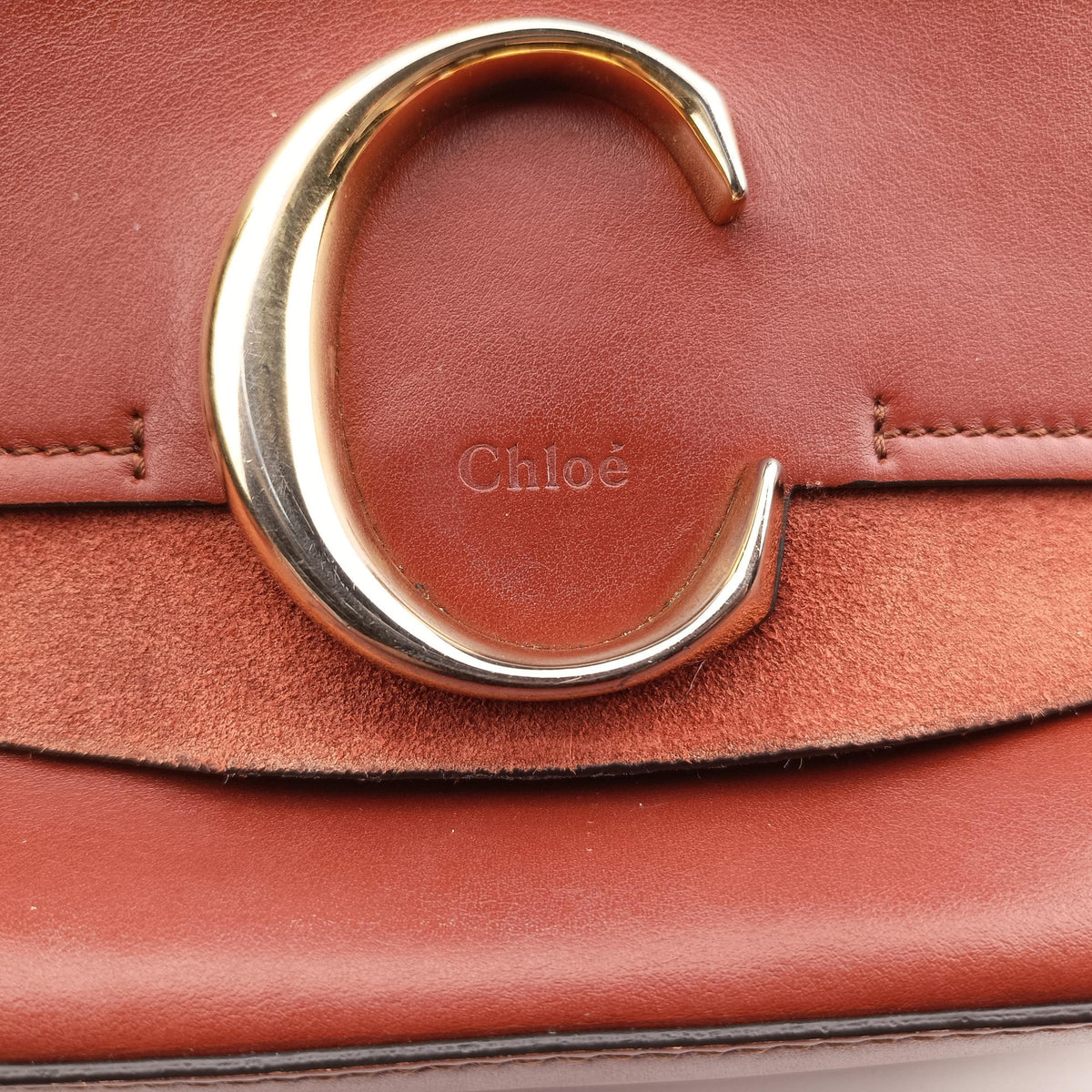 Chloe C Brown Leather 04195665-08クロエC ブラウン レザー 04195665-08
