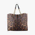 Leopard Print Tote Brown Leather レオパード プリント トート ブラウン レザー