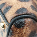 Leopard Print Tote Brown Leather レオパード プリント トート ブラウン レザー