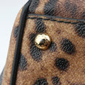 Leopard Print Tote Brown Leather レオパード プリント トート ブラウン レザー