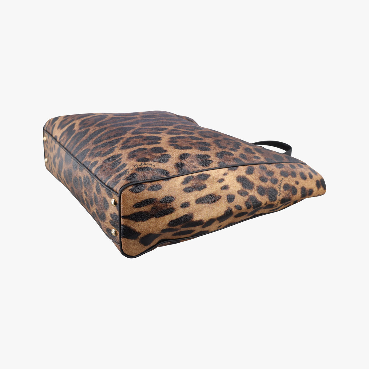 Leopard Print Tote Brown Leather レオパード プリント トート ブラウン レザー