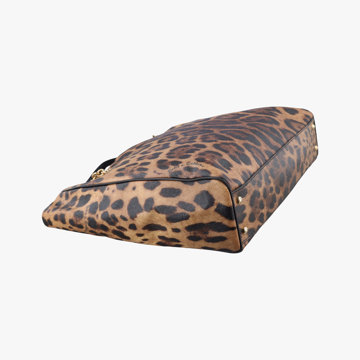 Leopard Print Tote Brown Leather レオパード プリント トート ブラウン レザー