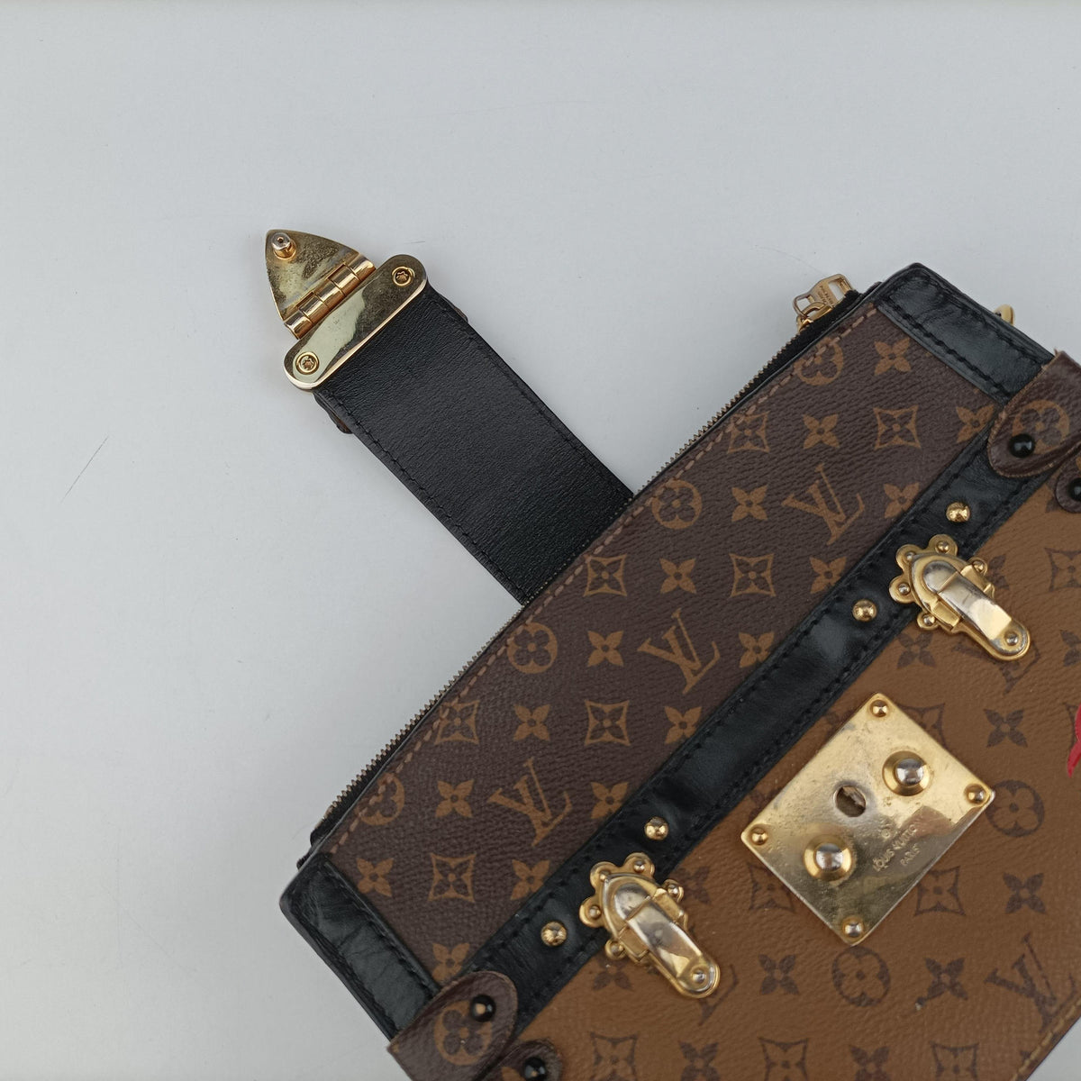 Trunk Clutch Brown Monogram canvas x calfskin M43596 IC Chipトランククラッチ モノグラム/ブラウン モノグラム キャンバス×カーフレザー M43596 ICチップ