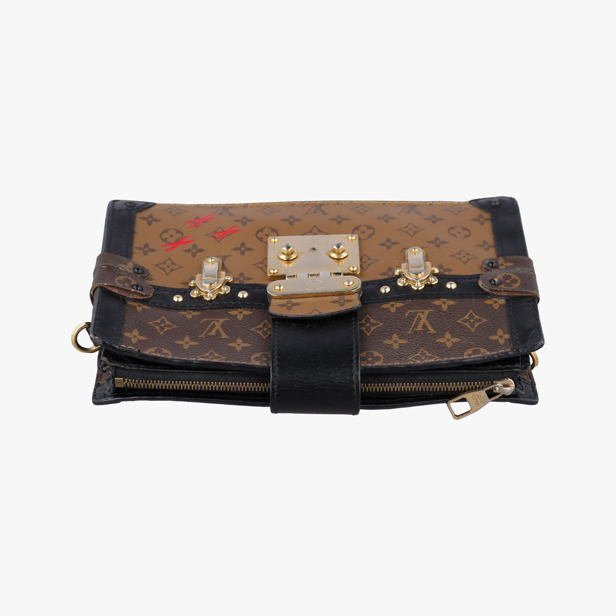 Trunk Clutch Brown Monogram canvas x calfskin M43596 IC Chipトランククラッチ モノグラム/ブラウン モノグラム キャンバス×カーフレザー M43596 ICチップ