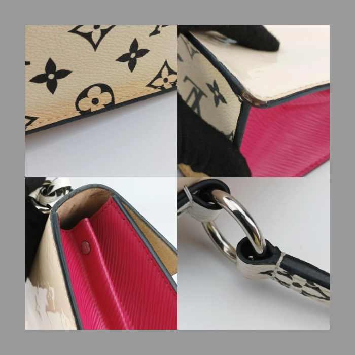 ルイヴィトンLouis Vuittonスプリング ストリートPM クレーム×ローズ ヴェルニ×エピ M90454 NZ2159