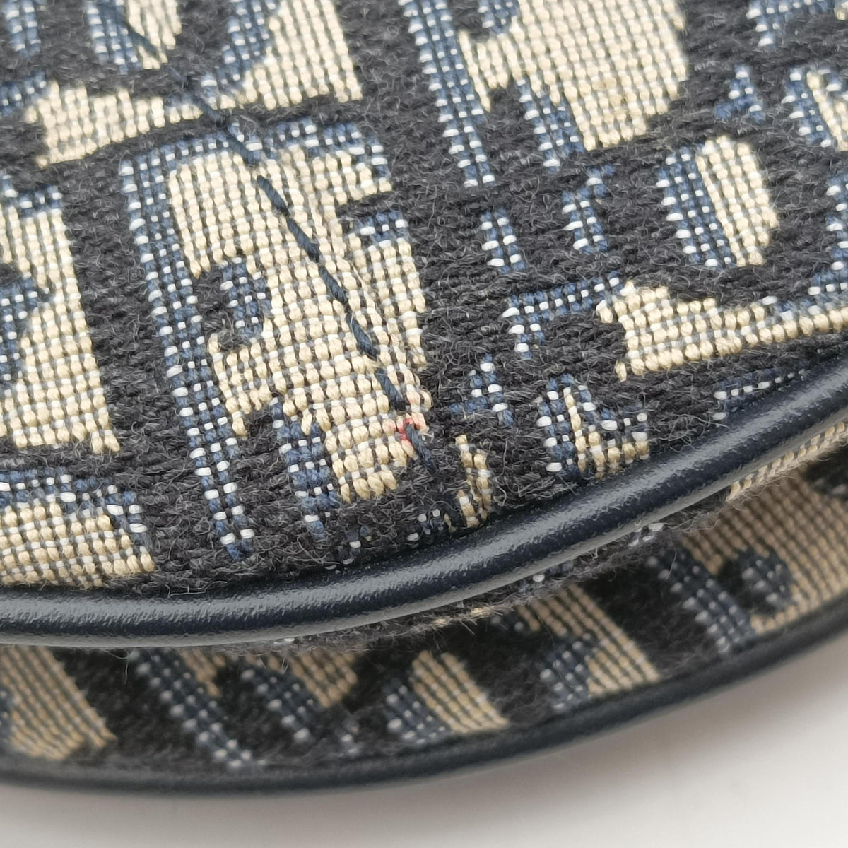 Saddle Navy Jacquard × Leather 28-MA-1220 IC Chipサドル ネイビー ジャガード×レザー 28-MA-1220 ICチップ