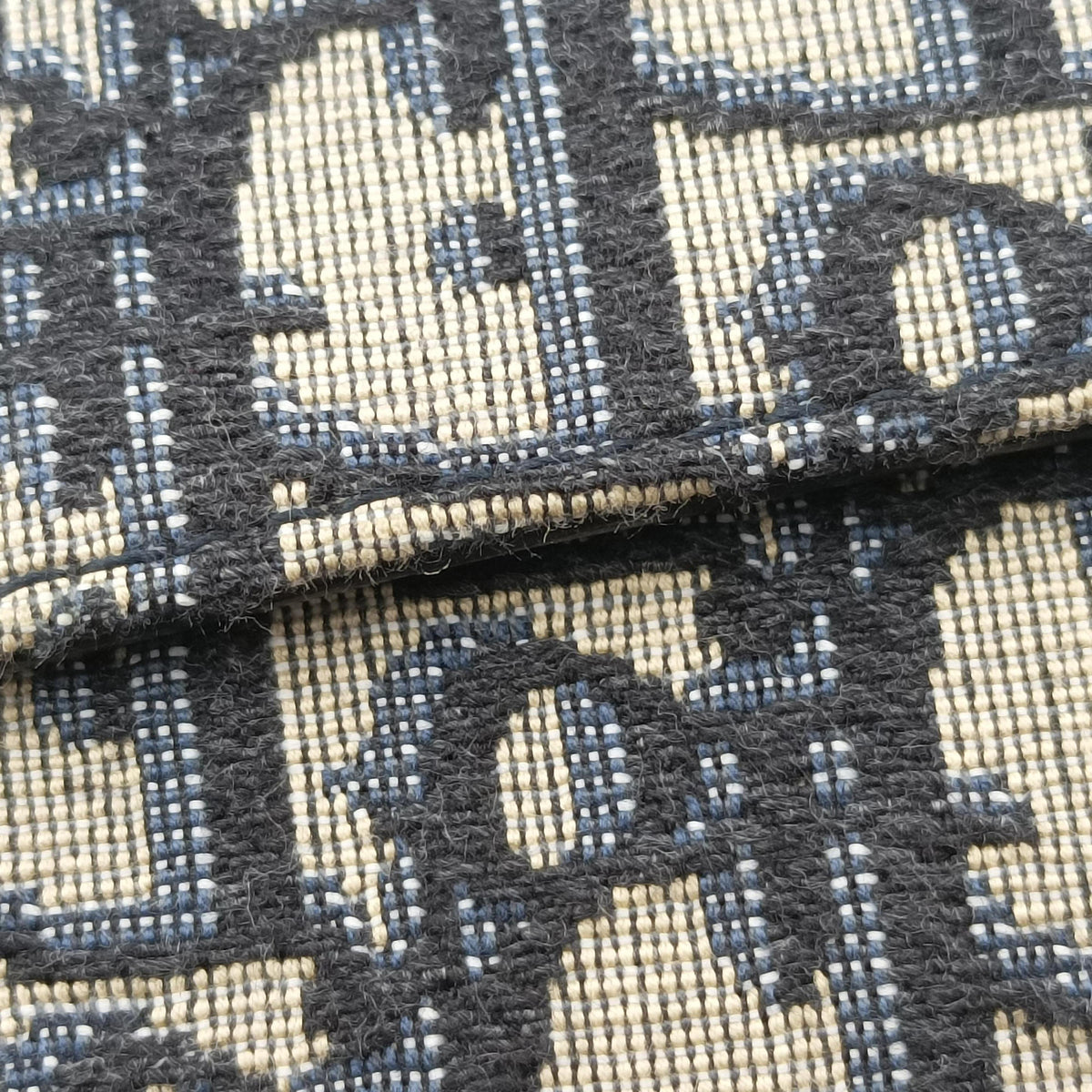 Saddle Navy Jacquard × Leather 28-MA-1220 IC Chipサドル ネイビー ジャガード×レザー 28-MA-1220 ICチップ