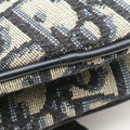 Saddle Navy Jacquard × Leather 28-MA-1220 IC Chipサドル ネイビー ジャガード×レザー 28-MA-1220 ICチップ