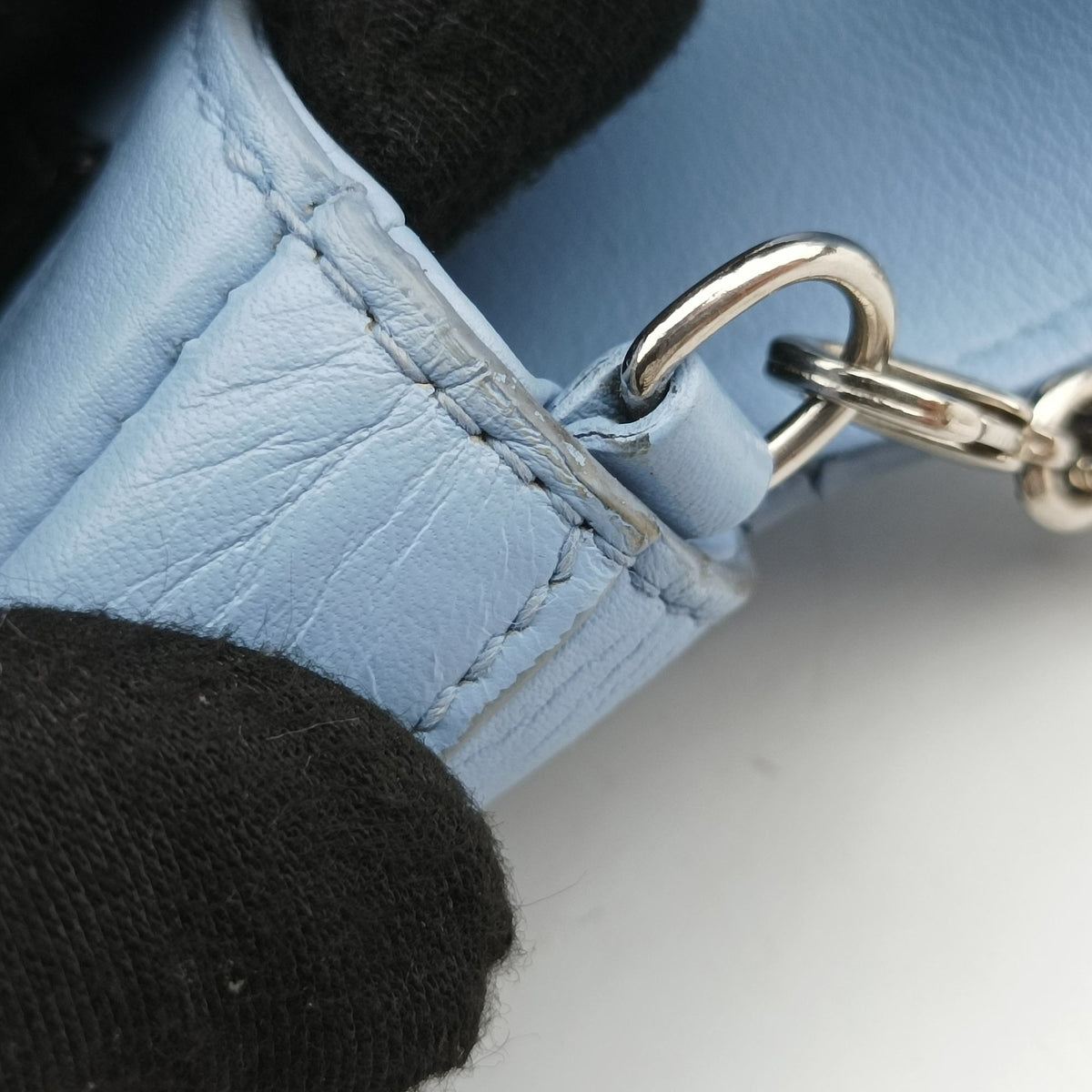 Tricolour Turnlock Blue Leather 12-MA-0174トリコロール ターンロック ブルー レザー 12-MA-0174