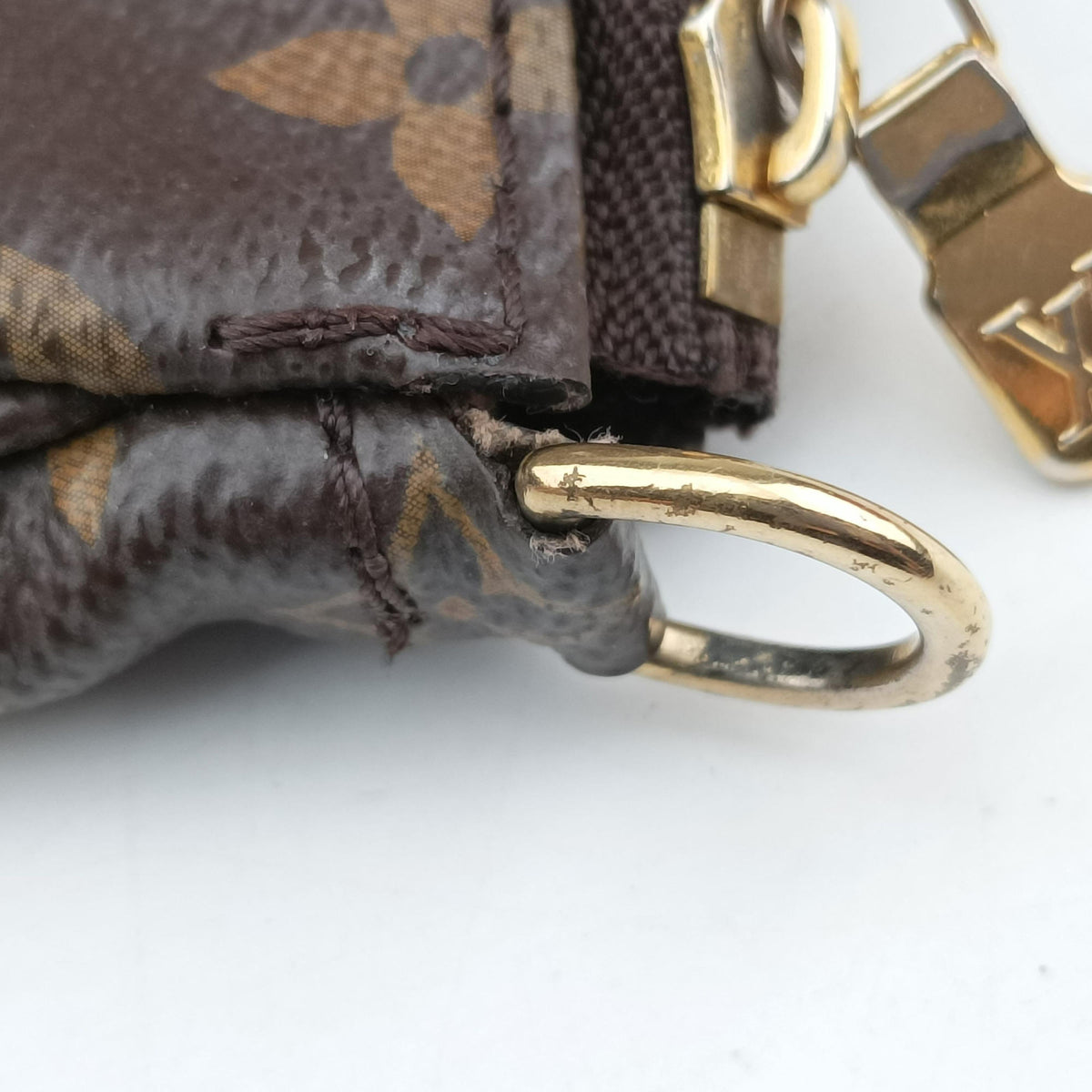 MULTI POCHETTE ACCESSOIRES MARRON×ROSE CLAIRE Monogram Canvas M44840 DR4149ミュルティポシェットアクセソワール マロン×ローズ クレール モノグラムキャンバス M44840 DR4149