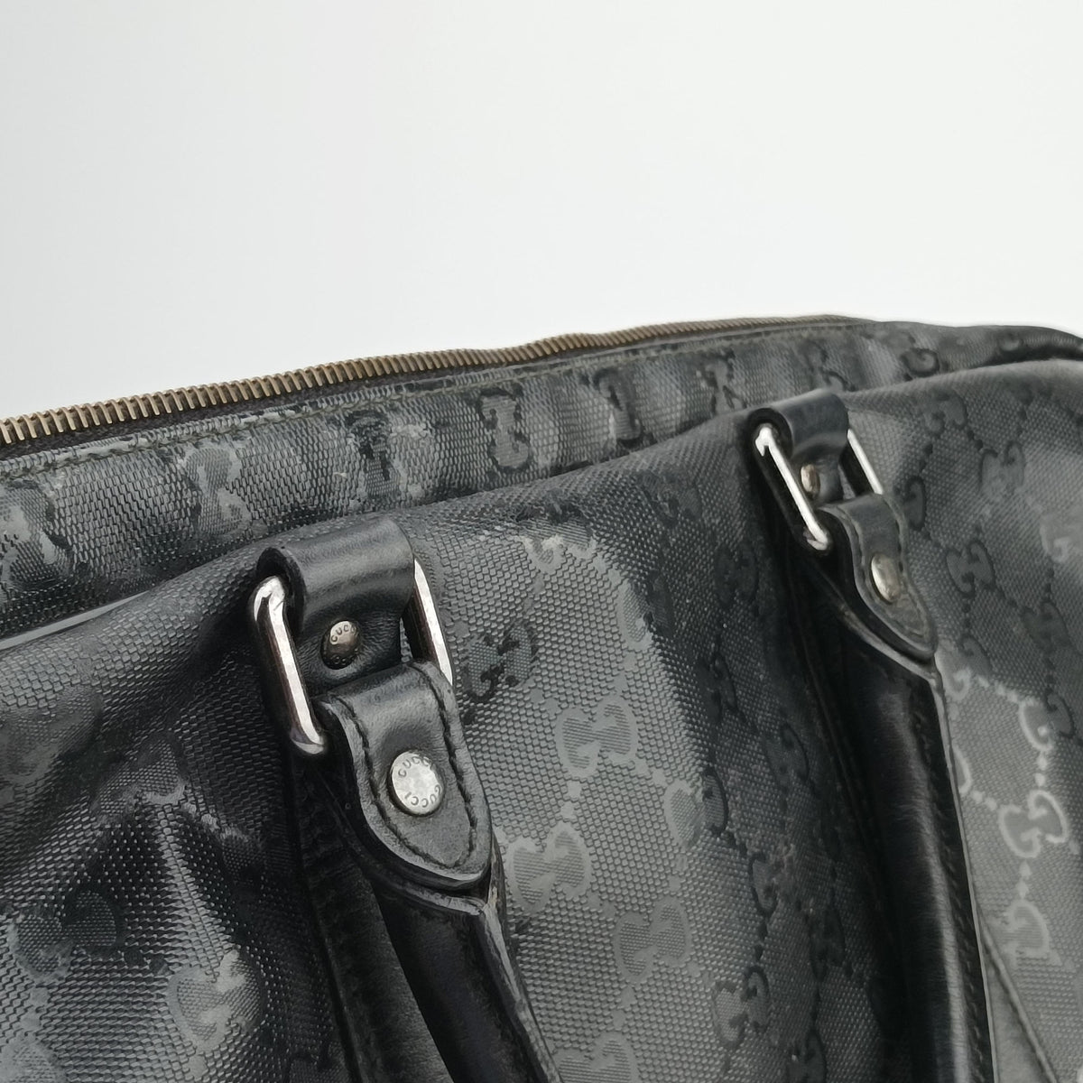 GG Imprime Briefcase Black PVC coated canvas 201480 B011081594GGインプリメ ブリーフケース ブラック PVCコーティングキャンバス 201480 B011081594